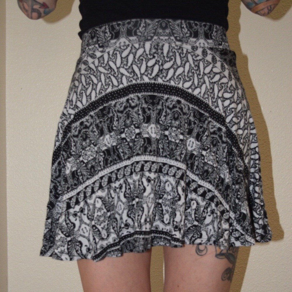 Black and white skirt